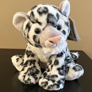 Snow Leopard Stuffed Animal - Black and White